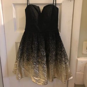 Black and gold dress